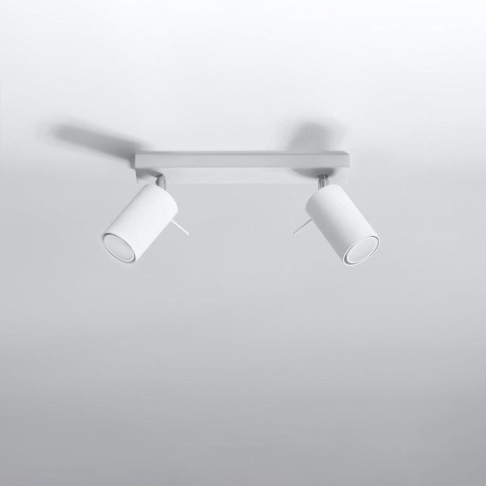 Sollux Lighting LED plafondspot with 2 GU10 fittings - white aluminum