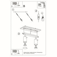 Sollux Lighting LED plafondspot with 2 GU10 fittings - white aluminum
