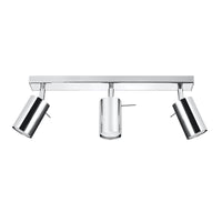 LED plafondspot chrome RING with 3 x GU10 fitting - high CRI and IP20 rating