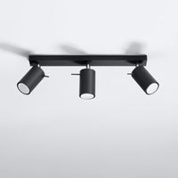 Sollux Lighting LED plafondspot zwart RING 3 x GU10 fitting, IP20, CE RoHS certified, 220-240V