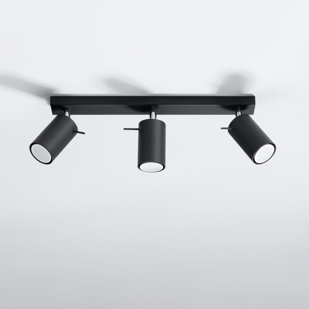 Sollux Lighting LED plafondspot zwart RING 3 x GU10 fitting, IP20, CE RoHS certified, 220-240V