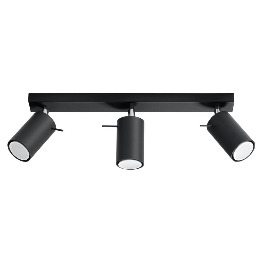 Sollux Lighting LED plafondspot zwart RING 3 x GU10 fitting, IP20, CE RoHS certified, 220-240V
