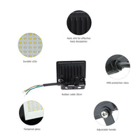 Spectrum NOCTIS LUX 3 LED Strålkastare 10W 6000K 230V IP65 IK07 Svart Utomhus Ytmontering