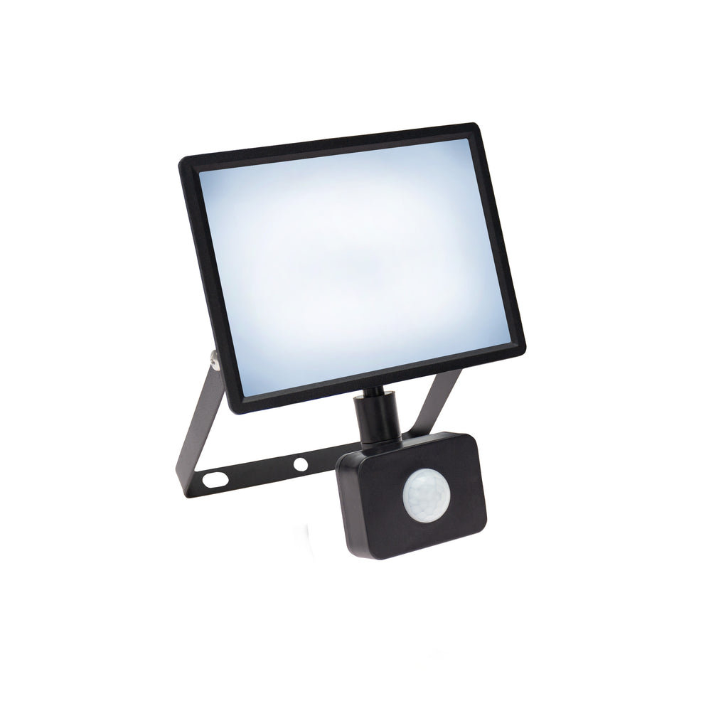 Spectrum NOCTIS LUX 3 LED floodlight 30W 6000K 230V IP44 Black with PIR sensor for outdoor lighting