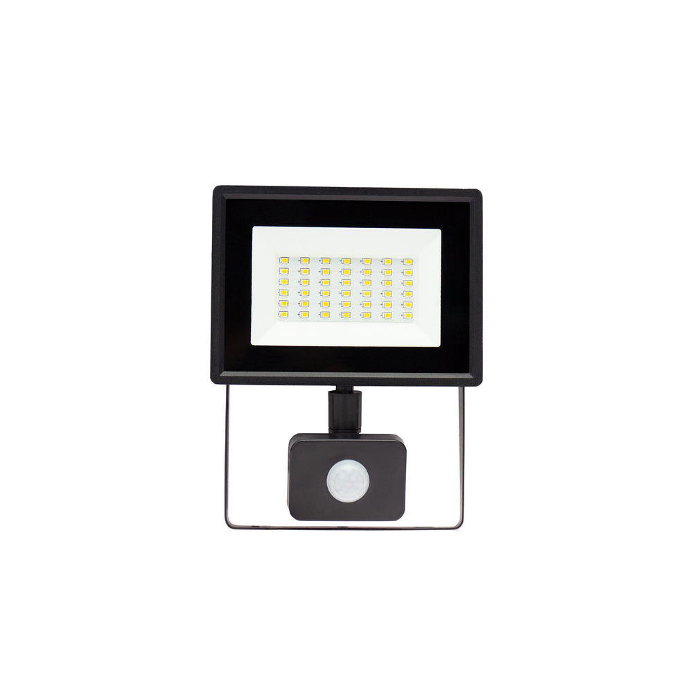 Spectrum NOCTIS LUX 3 LED floodlight 30W 6000K 230V IP44 Black with PIR sensor for outdoor lighting