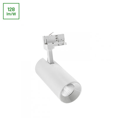 Spectrum Andromeda COB LED 25W varmvit 3000K, 3-fas track spot, 36-60° justerbar, 320 lumen, IP20 inomhus