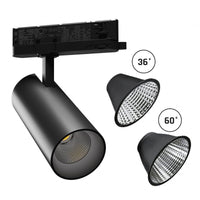 Spectrum Andromeda LED inbyggnadsspot svart, 3000 lumen, 3000K, IP20, CRI >90, 36°/60° strålvinkel, 15-27W justerbar