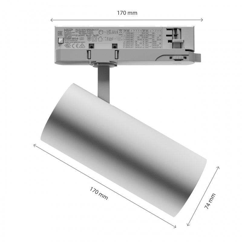 Spectrum Andromeda LED downlight 15-27W 4000K, high CRI >90, 3200 lumens, white, IP20, 36-60 degree beam angle