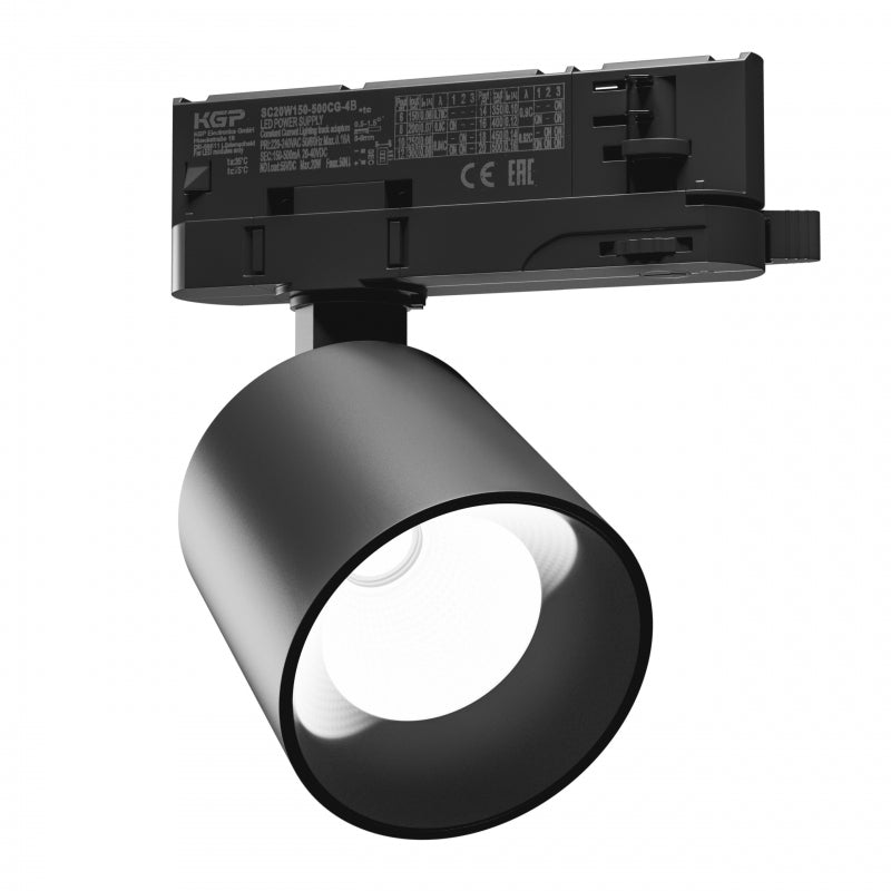 Spectrum Artemida mini LED-spot 6,5-20W 4000K svart med CRI &gt;90 och justerbar vinkel 36-60º IP20 för inomhusbruk