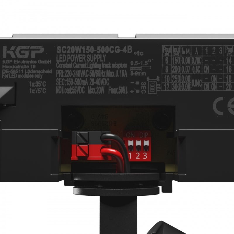 Spectrum Artemida mini RA&gt;90 svart LED-spot 20W, 230V, 3000K, 1700 lumen, IP20, inomhusbelysning, 36/60 graders vinkel