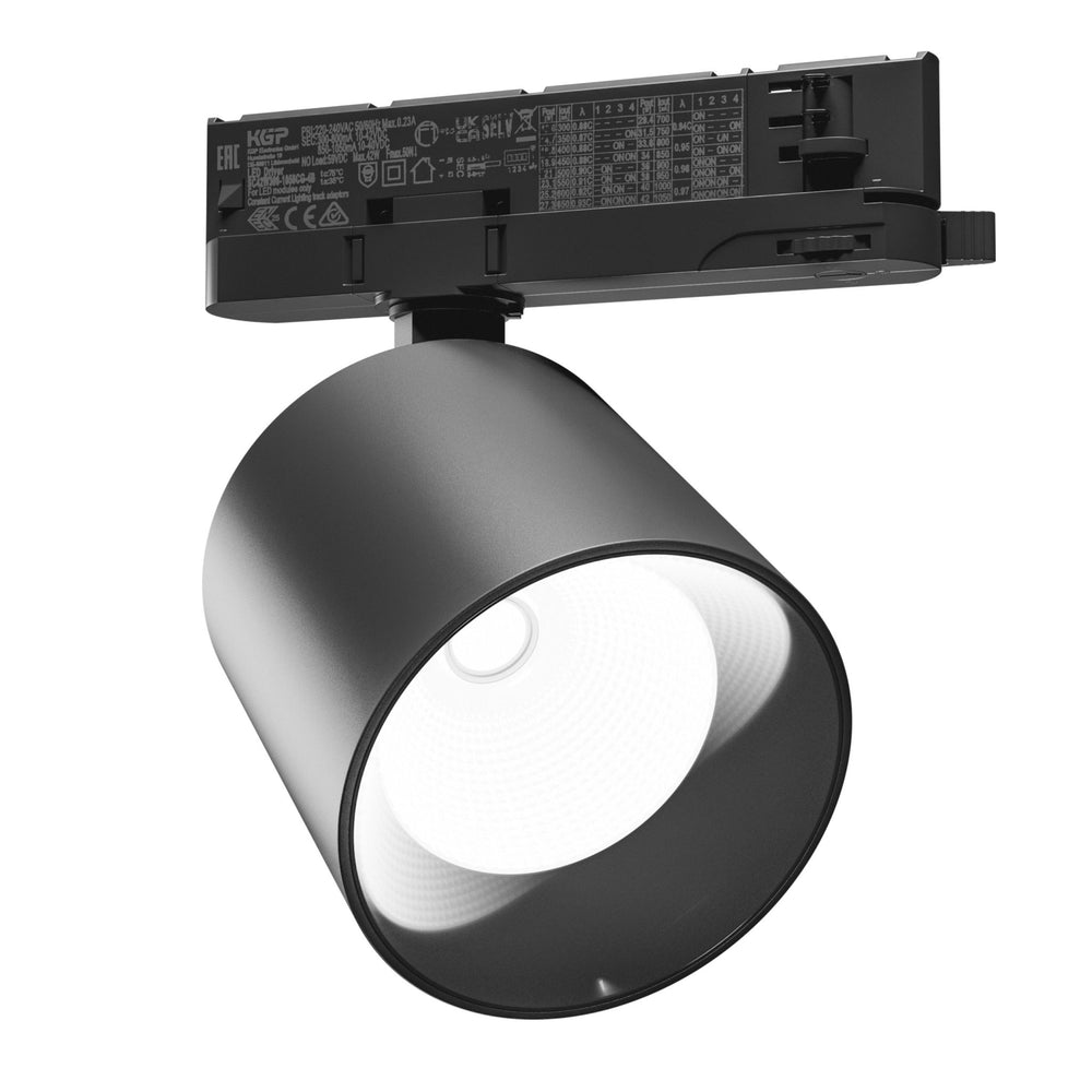 Spectrum Artemida Maxi led svart, 4000K, 4500 lumen, CRI &gt;90, 42W, justerbar effekt, IP20, 3-fas skenmontering