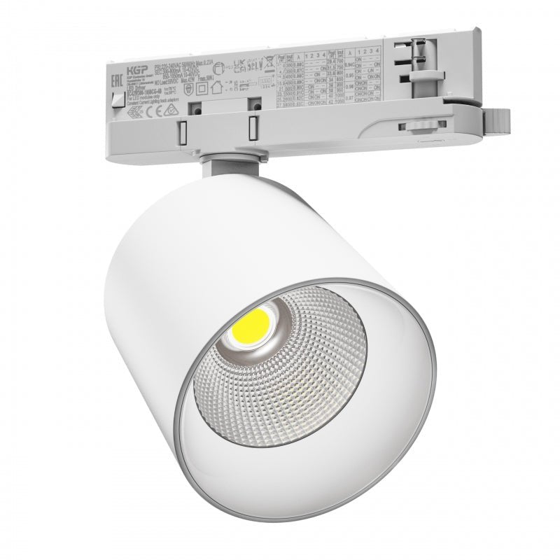 Spectrum Artemida Maxi LED downlight white 42W 3000K >90 CRI 4500 lumen IP20 3-phase track mounting