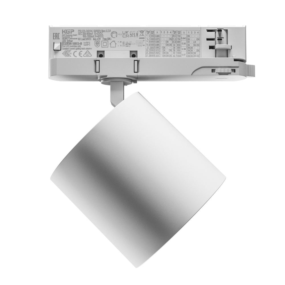 Spectrum Artemida Maxi LED downlight white 42W 3000K >90 CRI 4500 lumen IP20 3-phase track mounting