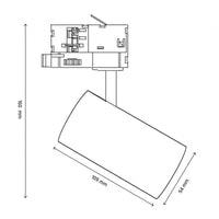 Spectrum Andromeda prime skenlampa 3F 8W 230V vit | cct 6000K | 800 lumen | ip20 | 25° spridningsvinkel | CRI 80