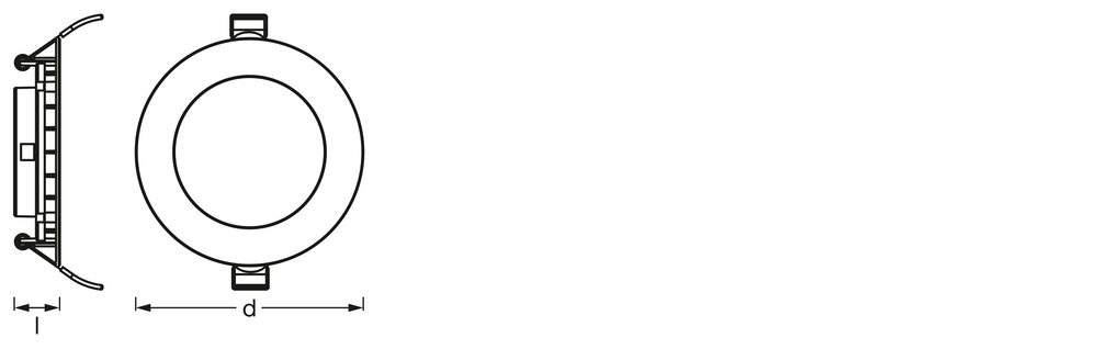 Slim LED Downlight Infälld Vit 8W 4000K 550 lumen 110° Utsågning 105mm ×120mm