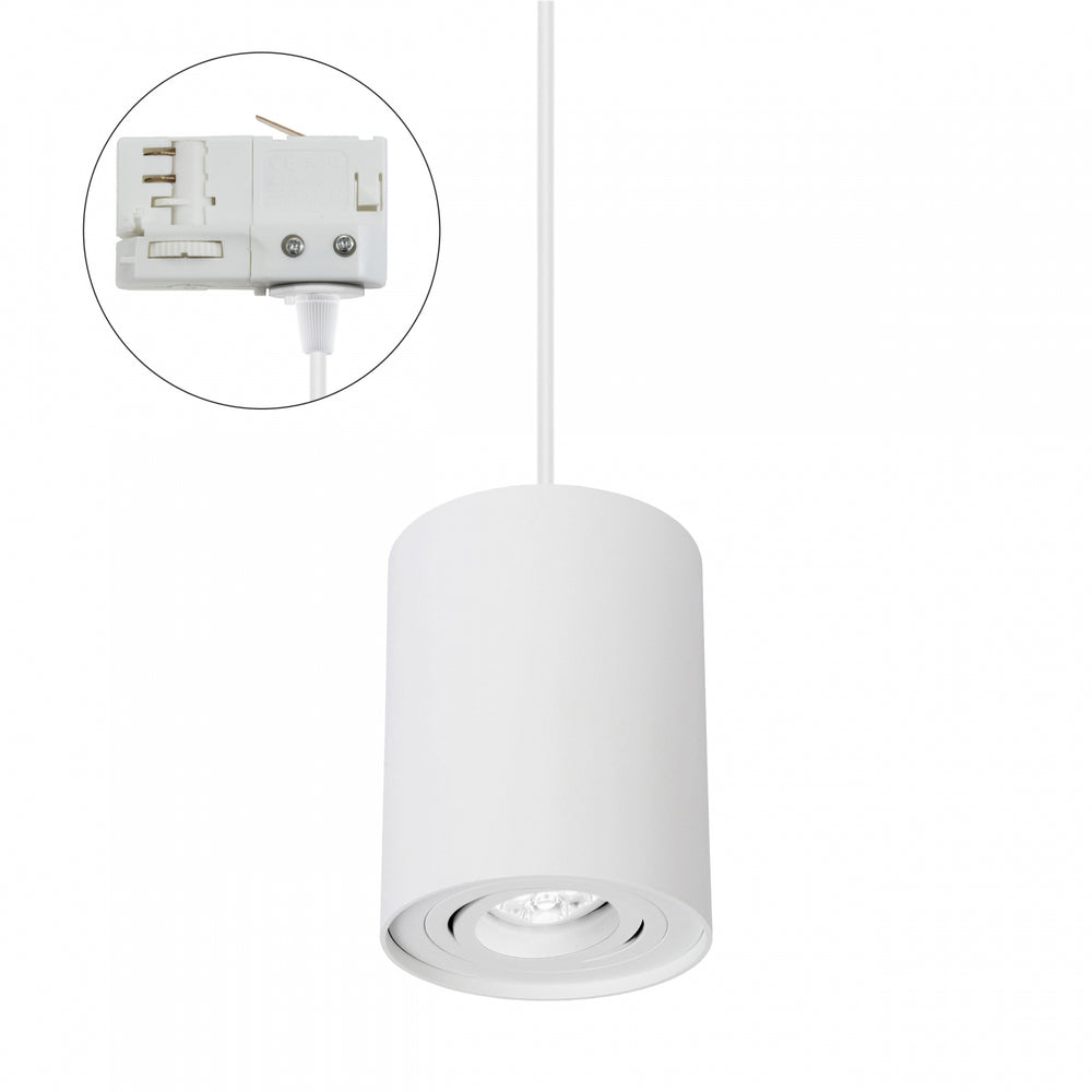 Spectrum CHLOE GU10 white 3-phase track, adjustable, IP20 aluminum housing 250V, indoor use 93x124 mm