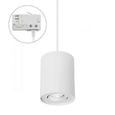 Spectrum CHLOE GU10 white 3-phase track, adjustable, IP20 aluminum housing 250V, indoor use 93x124 mm