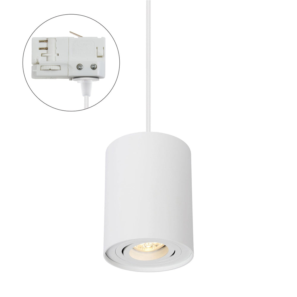 Spectrum CHLOE GU10 white 3-phase track, adjustable, IP20 aluminum housing 250V, indoor use 93x124 mm