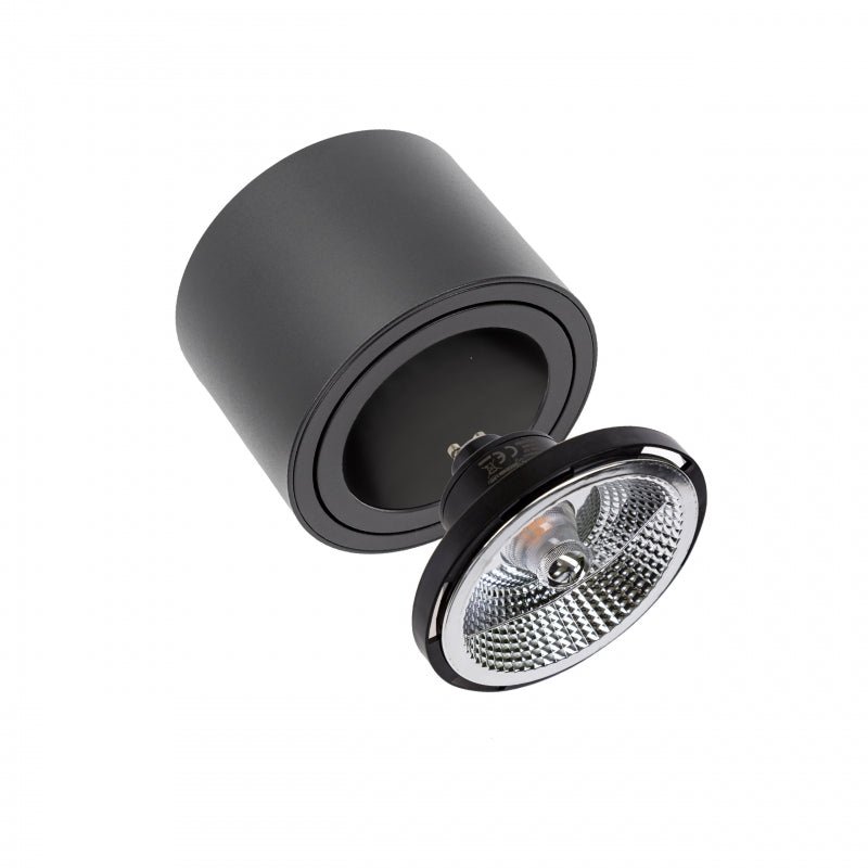Spectrum Chloe AR111 GU10 black LED recessed spotlight 250V, IP20, adjustable, 17000 lumens, aluminum housing