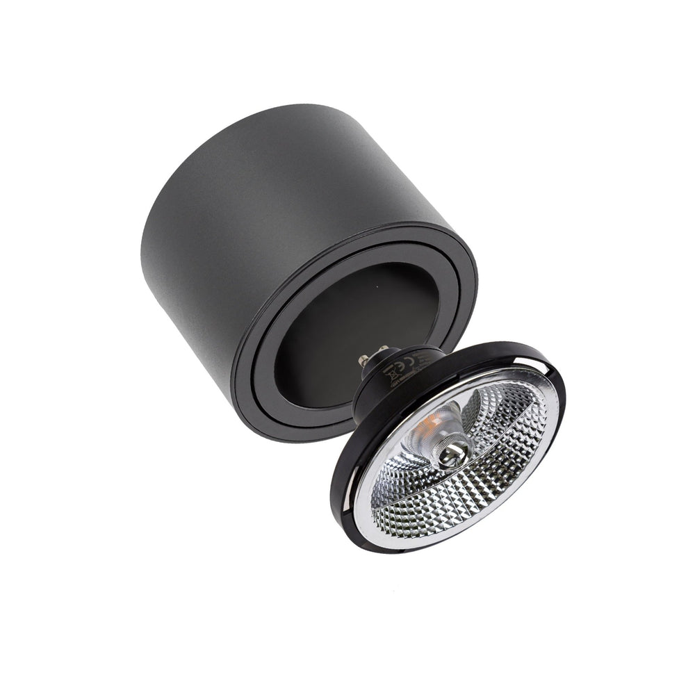 Spectrum Chloe AR111 GU10 black LED recessed spotlight 250V, IP20, adjustable, 17000 lumens, aluminum housing