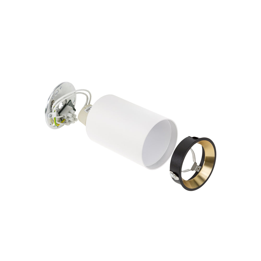 Spectrum CHLOE MINI LED ceiling spotlight, 1x GU10 socket, surface mounted, White/Gold, IP20 aluminum