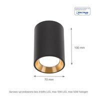 Chloe mini LED takspotlight svart/guld 1x GU10 sockel