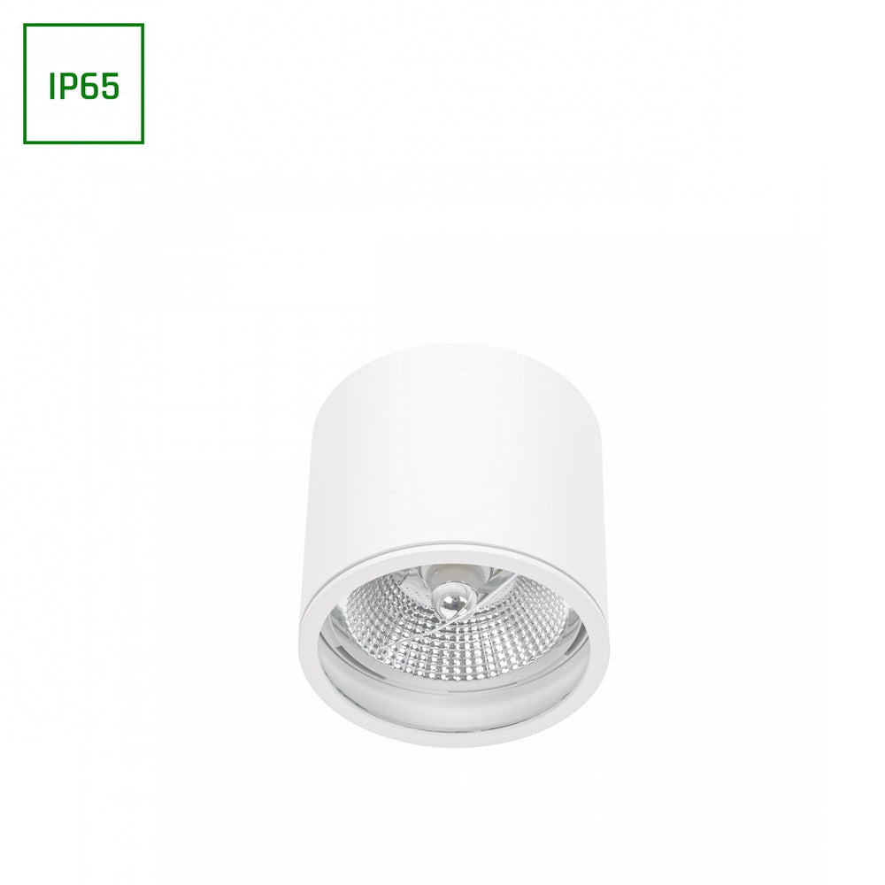 Chloe AR111 GU10 IP65 rund LED-spot utomhus och inomhus Spectrum lampa vit hölje 17000 timmar 250V 120-115 mm