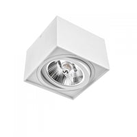 Spectrum CHLOE AR111 GU10 square LED spotlight, IP20, white, aluminum housing, 250V, indoor use, long lifespan