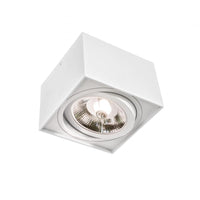 Spectrum CHLOE AR111 GU10 square LED spotlight, IP20, white, aluminum housing, 250V, indoor use, long lifespan