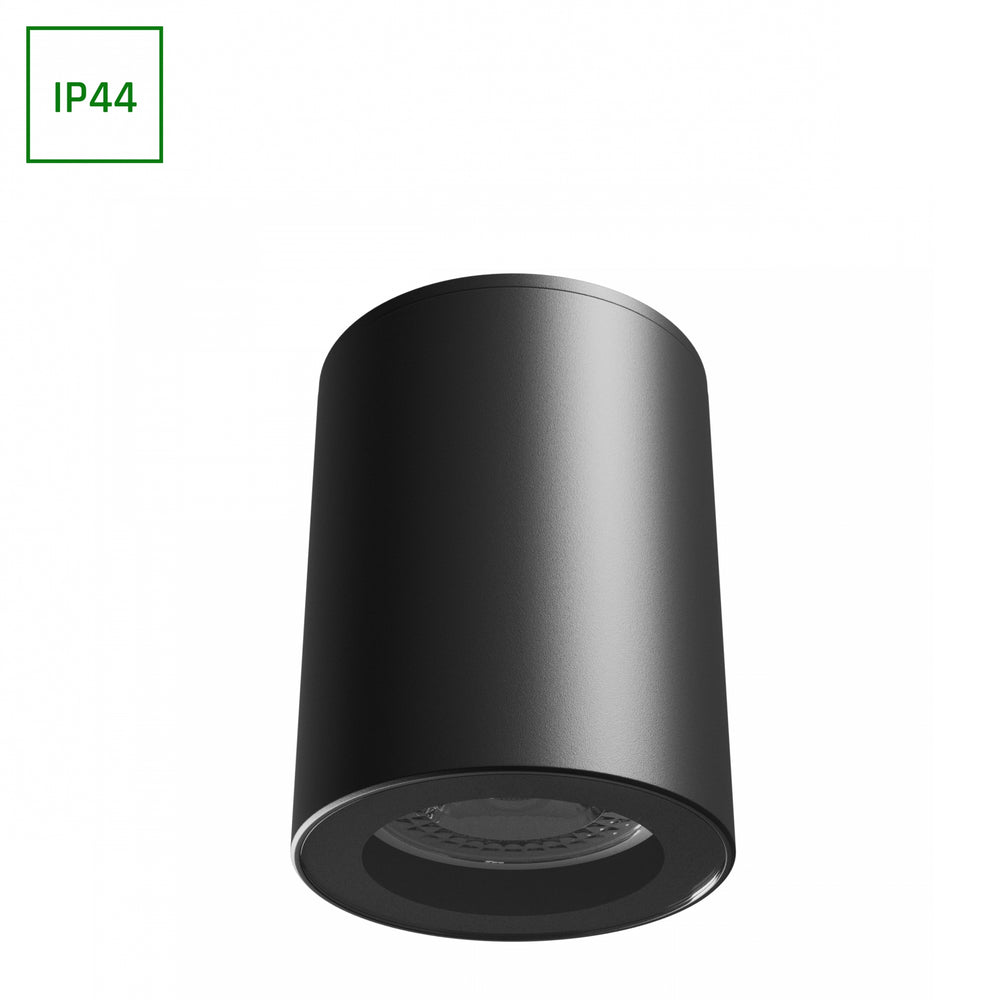 Spectrum CHLOE GU10 250V IP44 svart LED downlight, 70x90mm, aluminiumhölje, vattentät, för inomhusbruk, enkel installation