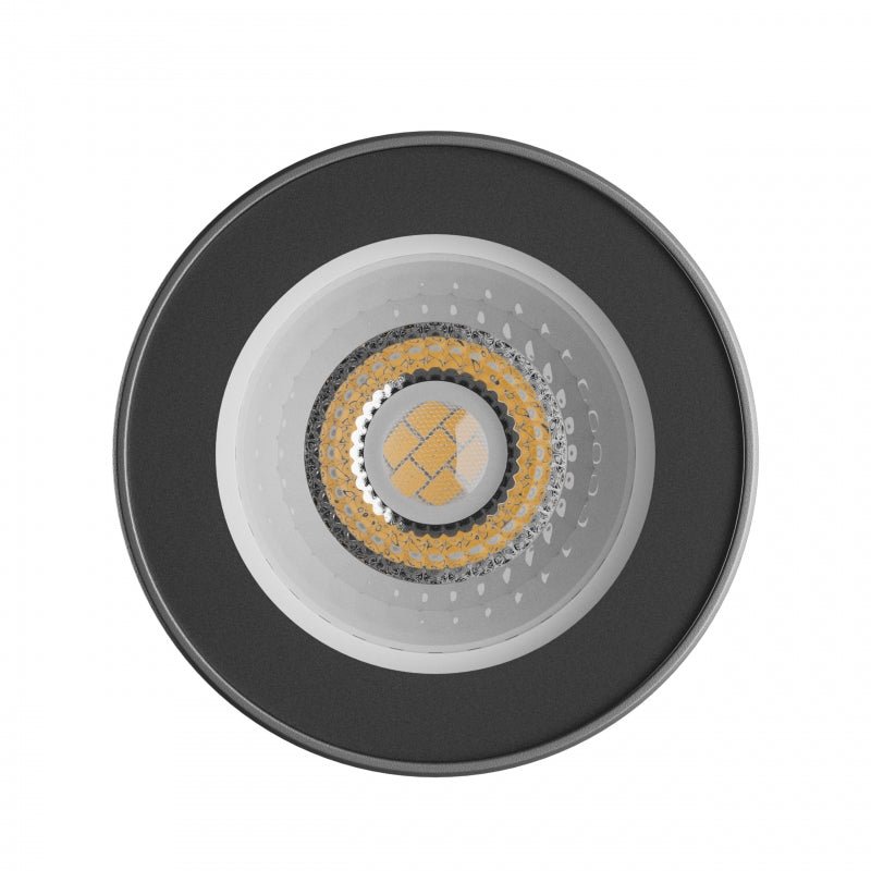 Spectrum CHLOE GU10 250V IP44 svart LED downlight, 70x90mm, aluminiumhölje, vattentät, för inomhusbruk, enkel installation