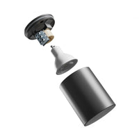 Spectrum CHLOE GU10 250V IP44 svart LED downlight, 70x90mm, aluminiumhölje, vattentät, för inomhusbruk, enkel installation