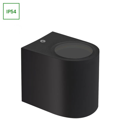 Spectrum LED GU10 vägglampa Svart IP54 250V polykarbonathus 95x80x73mm för användning inomhus och utomhus