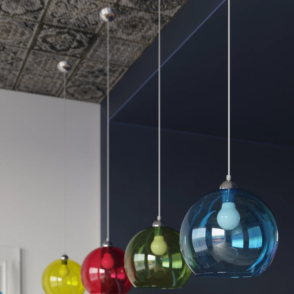 Sollux Lighting BALL hängande lampa LED-kompatibel, 220-240V, IP20, Matt Guld Mässing, Aluminium Stål, 50W max