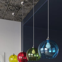 Sollux Lighting BALL hänglampa, transparent skärm, 220-240V, IP20, CE RoHS, Aluminium Mässingfinish