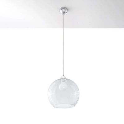 Sollux Lighting BALL hänglampa, transparent skärm, 220-240V, IP20, CE RoHS, Aluminium Mässingfinish
