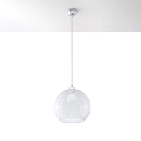 Sollux Lighting BALL hänglampa, transparent skärm, 220-240V, IP20, CE RoHS, Aluminium Mässingfinish