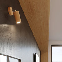 Sollux Lighting BERG 6 LED takspotlight, naturligt trä, IP20, 220-240V, max 50W, CE RoHS