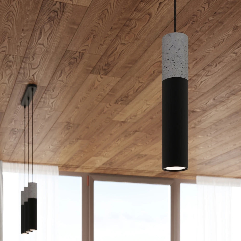 Sollux Lighting BORGIO 3L LED pendant lamp, Black Grey concrete, 3 x GU10, IP20, 230V, CE