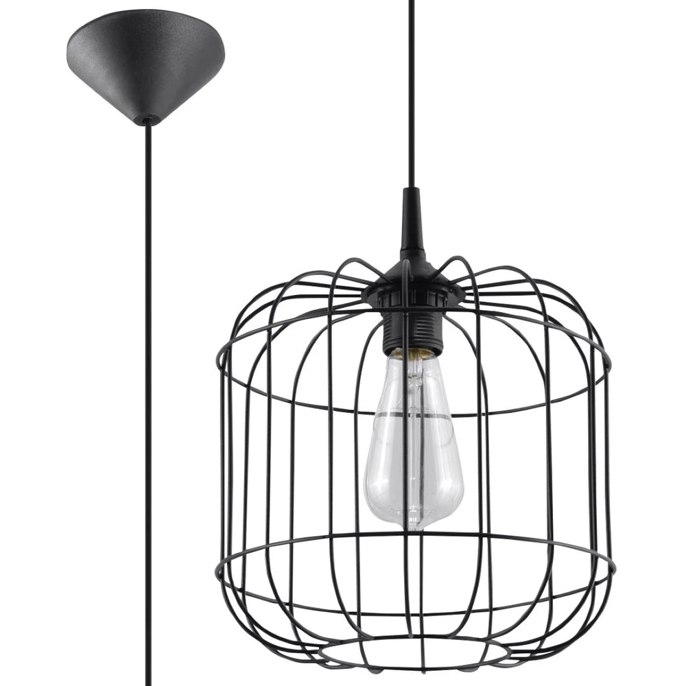 Sollux Lighting CELTA hanging lamp Black, aluminium, IP20, 220-240V, max 50W LED, CE RoHS