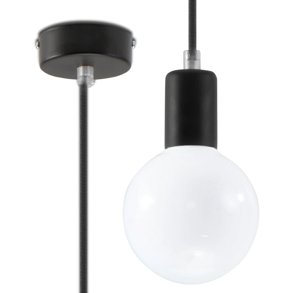 Sollux Lighting Edison hänglampa Svart, LED-kompatibel, aluminium matt guld mässingsfinish, 220-240V, IP20, CE RoHS