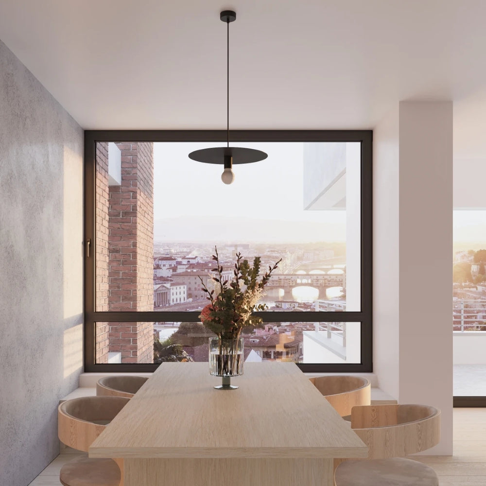 Sollux Lighting FLAVIO hänglampa, Svart, aluminium, IP20, 220-240V, max 50W LED, CE RoHS certifierad