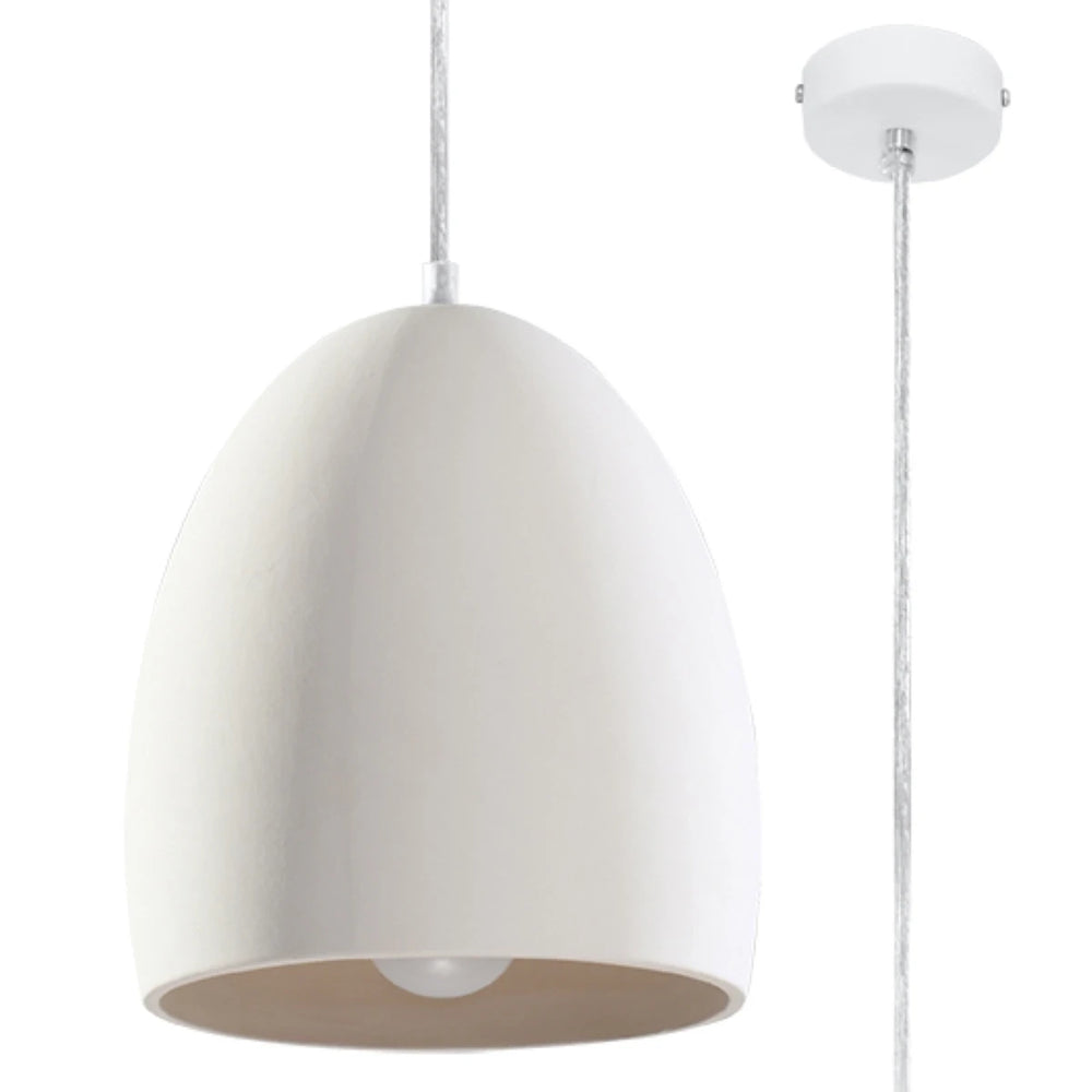 Sollux Lighting Flawiusz keramisk hänglampa, LED-kompatibel, IP20, 220-240V, max 50W, Matt Guld-finish