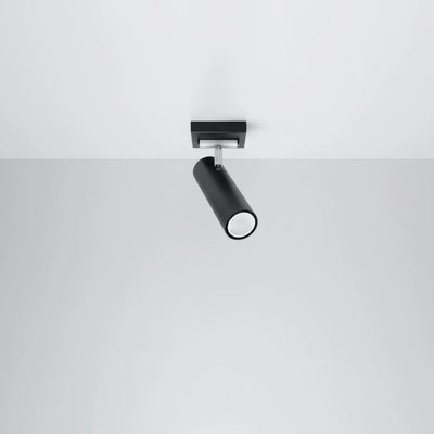 Sollux Lighting LED takspotlight Svart Silver, 1x GU10, 220-240V, IP20, Aluminium, CE RoHS