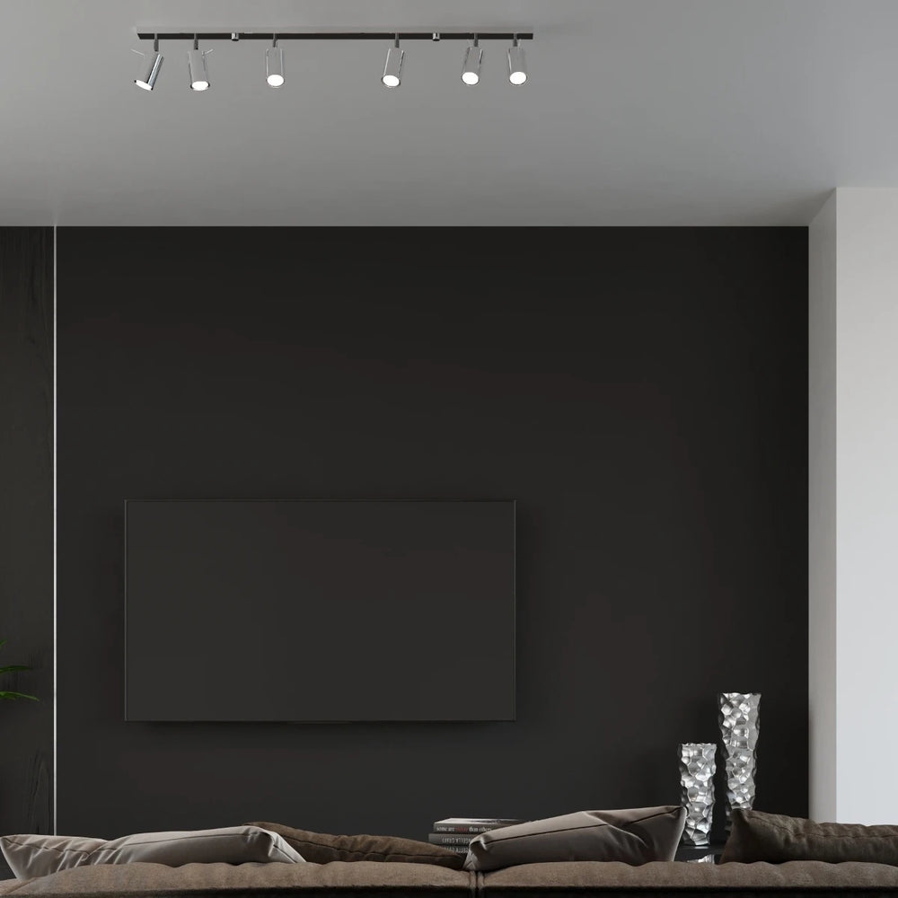 Sollux Lighting LED takspotlight kromring, 2x GU10, IP20, aluminium, CE RoHS