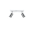 Sollux Lighting LED takspotlight kromring, 2x GU10, IP20, aluminium, CE RoHS