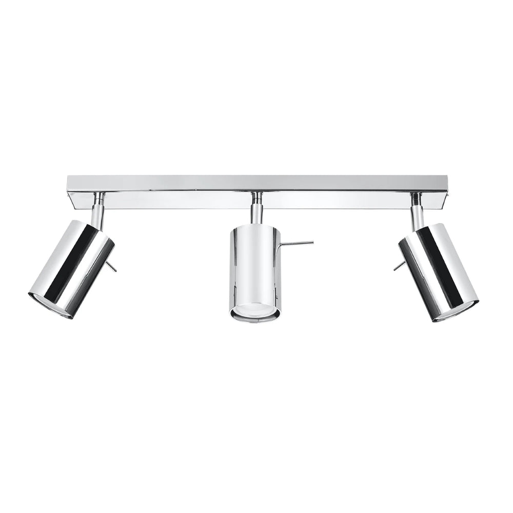 Sollux Lighting LED takspot kromring, 3x GU10, 220-240V, IP20, aluminium, CE RoHS