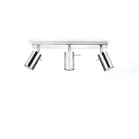 Sollux Lighting LED ceiling spotlight chrome ring, 3x GU10, 220-240V, IP20, aluminium, CE RoHS