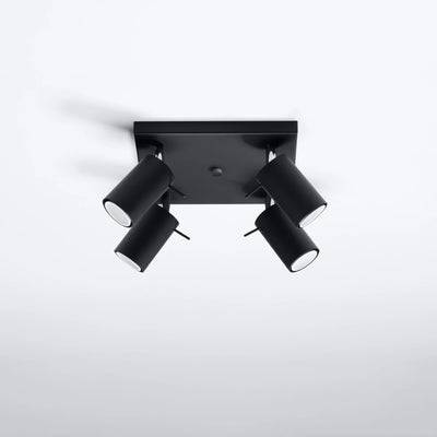 Sollux Lighting LED takspotlight RING 4xGU10, IP20, 220-240V, Aluminium Matt Guld, CE RoHS