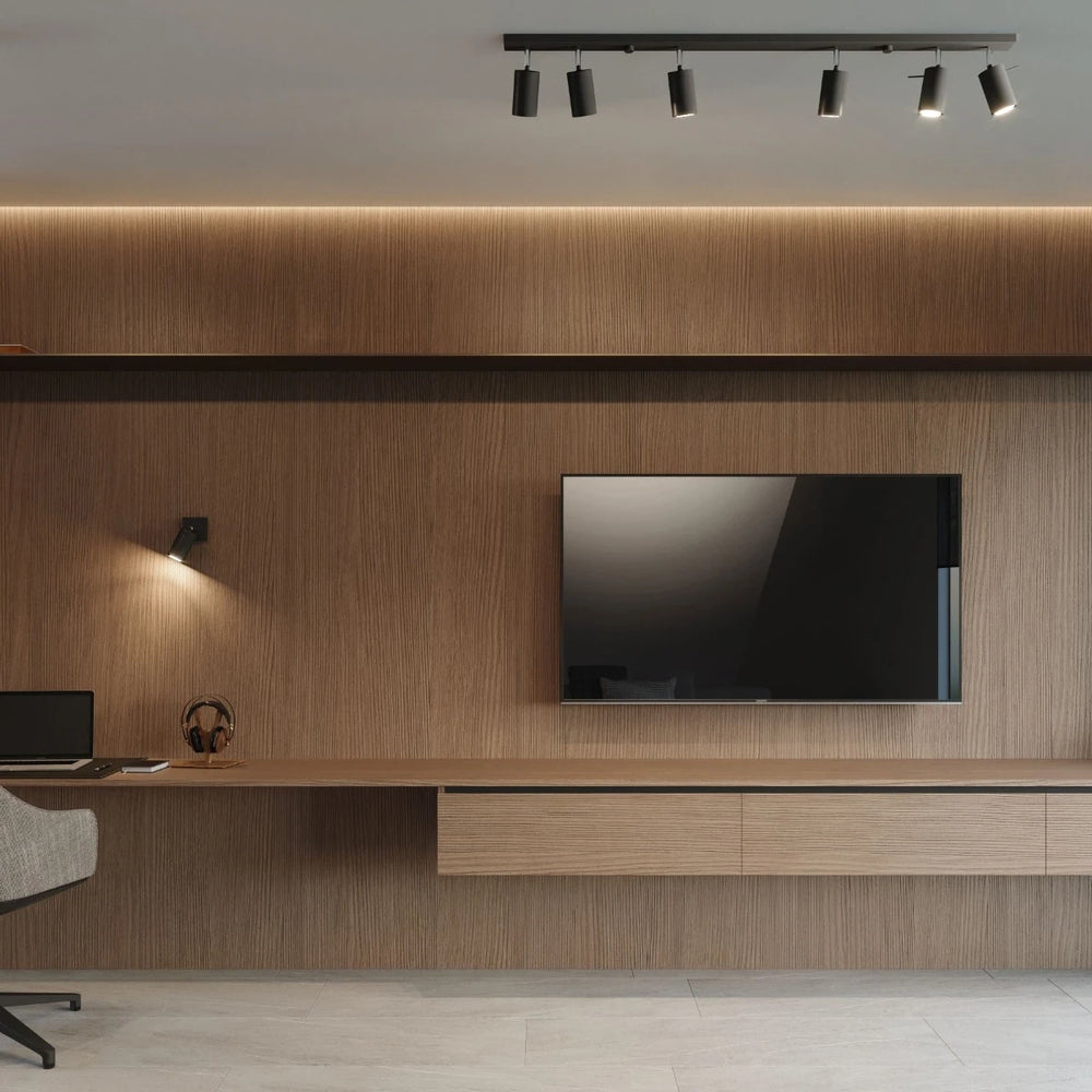 Sollux Lighting LED takspotlight RING Svart, 2x GU10, IP20, Aluminium, CE RoHS, 220-240V